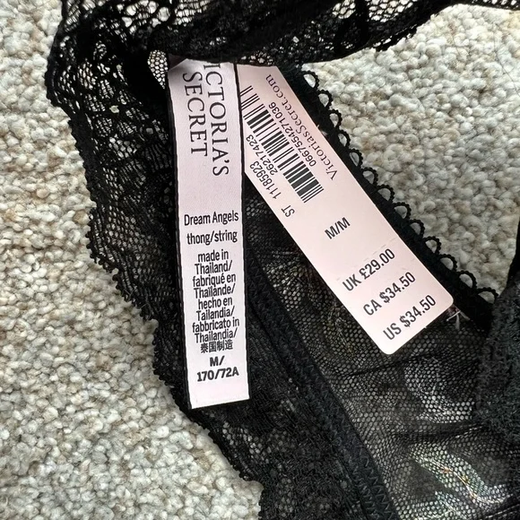 Victoria's Secret Black Floral Lace Panties - Picture 3 of 3